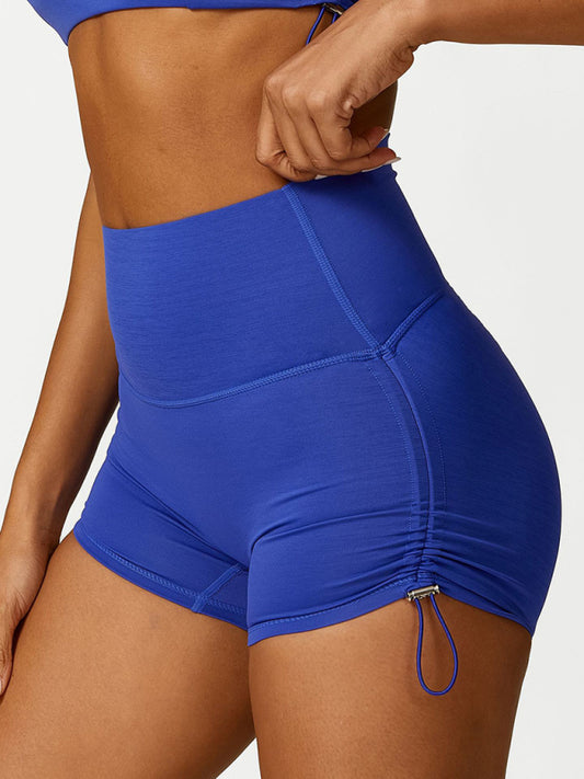 New Drawstring Wear Breathable Solid Color Running Tight Shorts