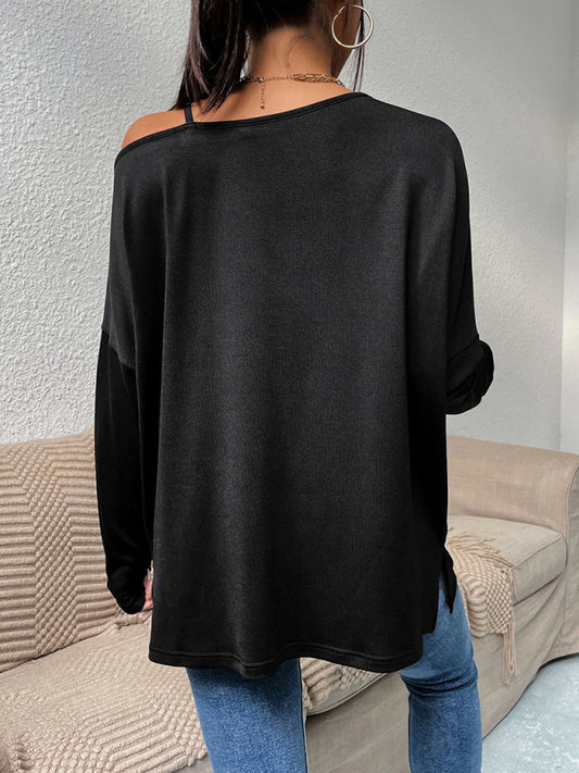 Suspender Top Casual Loose Long-Sleeved T-Shirt